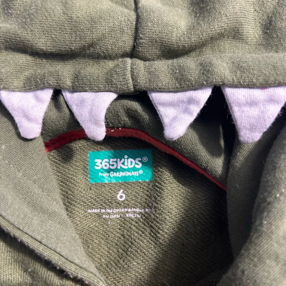 5 for $25🔥365 Kids by Garanimals Olive Green Dinosaur Hooded Jacket Boys Soze 6